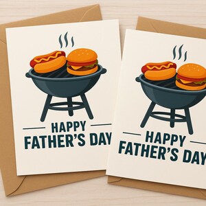Father’s Day BBQ Grill Art | Hot Dog & Burger Funny Gift for Dad | Printable Wall Art | Digital Download