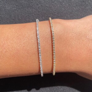 Tennis Bracelet Lab Grown Diamond, 1 Carat, 18K Solid Gold, Infinity Bracelet, Stackable Wedding Jewelry, Luxury Gift for Women & Men