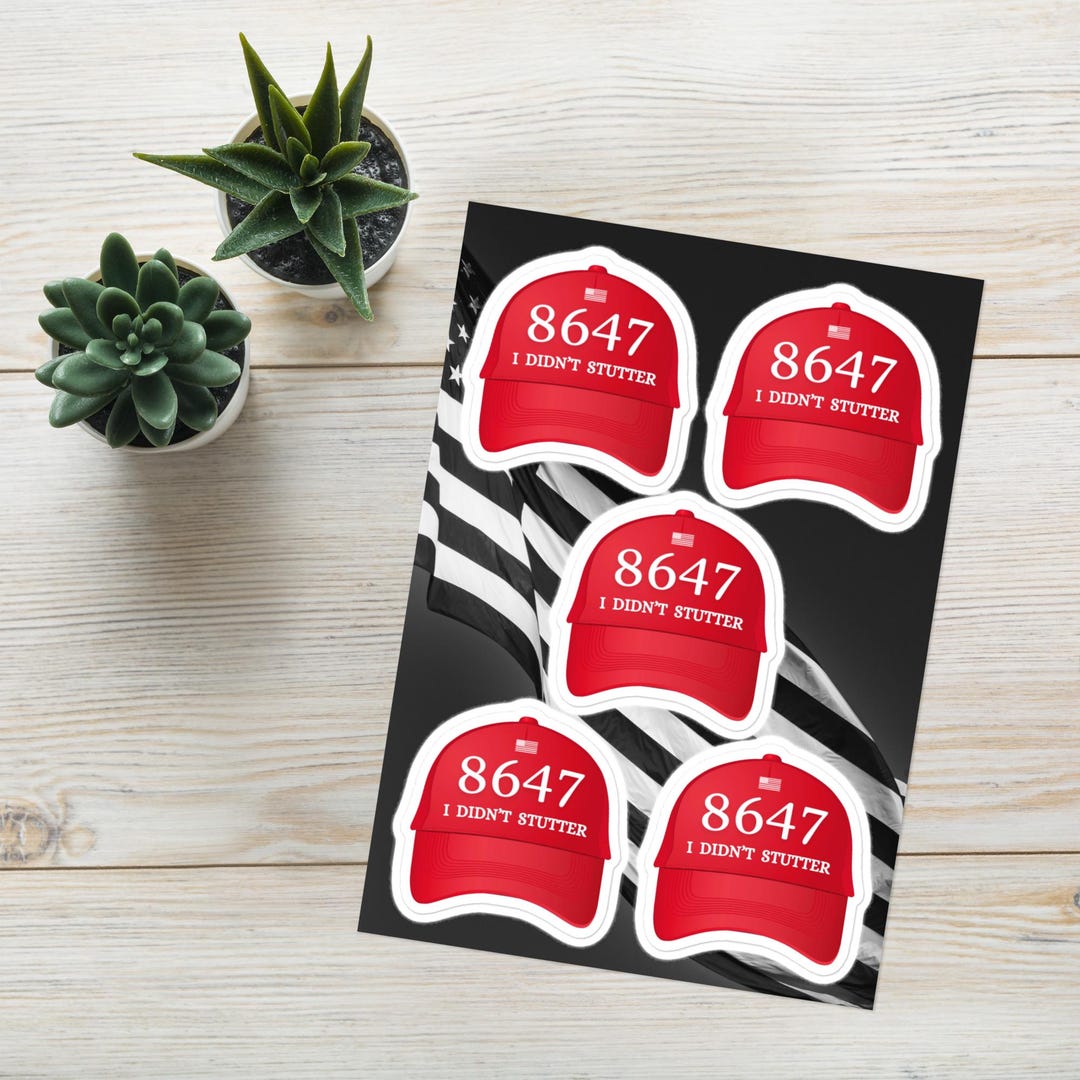 8647 Red Hat Sticker Sheet - Etsy