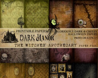 Witches' Apothecary Paper Pack - DIGITAL DOWNLOAD - Dark Manor