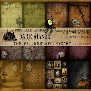 Hexen Apotheker Papier Pack - DIGITAL DOWNLOAD - Dark Manor