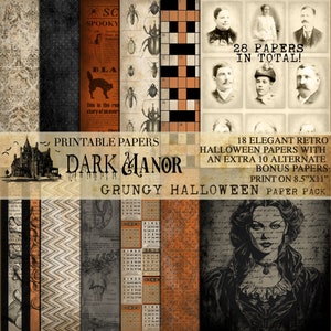Grungy Halloween Papers