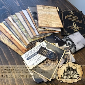 Book of Shadows/Grimoire/Spellbook Printable Junk Journal Kit - INSTANT DOWNLOAD