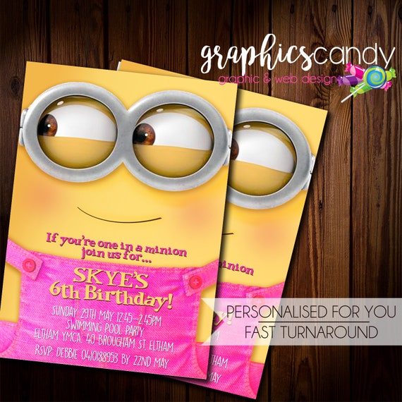 Minion Females Invitation - Birthday Celebration or Boy or girl Shower photo about You Re One in a Minion Printable named Minion Ladies Invitation - Birthday Occasion or Little one Shower