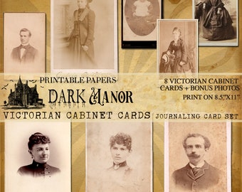Victorian Cabinet Cards - Vintage Photographs - DIGITAL JOURNALING - Printable - Instant Download