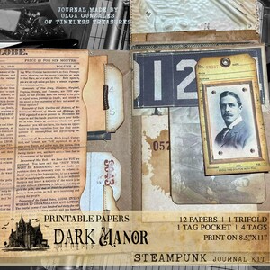 HUGE Steampunk Journal Kit - Digital Junk Journal - Instant Download - Etsy