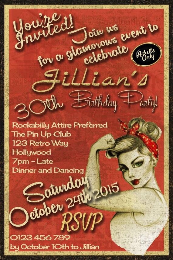 Ardent Nl Personnalise Annees 1950 Vintage Pin Up Fete D Anniversaire Invitations Packs De 10 Maison Et Jardin Cartes De Voeux Papeterie Ardent Nl Personnalise Annees 1950 Vintage Pin Up Fete D Anniversaire Invitations Packs De 10 Maison Et Jardin Cartes De Voeux Papeterie