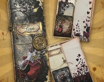 Gothic Valentine - Mini Folio Kit - DIGITAL JUNK JOURNAL - Instant Download