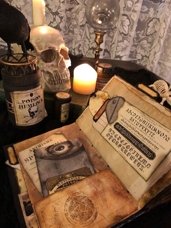 Book of Shadows/Grimoire/Spellbook Printable Junk Journal Kit INSTANT