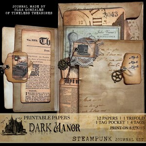 HUGE Steampunk Journal Kit - Digital Junk Journal - Instant Download - Etsy