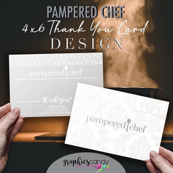 Pampered Chef Independent Consultant Thank You Card Design Etsy