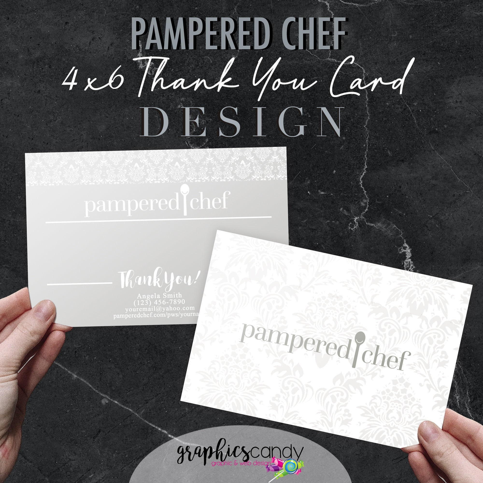Pampered Chef Independent Consultant Thank You Card Design Etsy