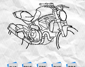Ducati Monster 821 Motorcycle Svg/Png/Pdf/Dxf/Eps LaserCut