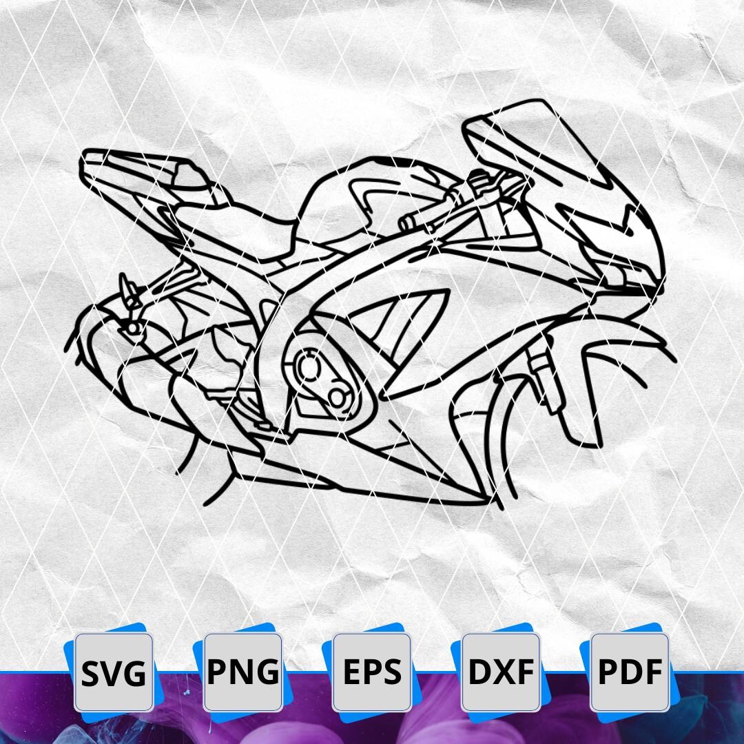 Suzuki GSX-R600 Motorcycle Svg/png/pdf/dxf/eps Lasercut - Etsy