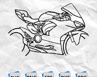 Ducati Panigale V2 Motorcycle Svg/Png/Pdf/Dxf/Eps LaserCut