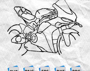 Ducati Panigale V4 Motorcycle Svg/Png/Pdf/Dxf/Eps LaserCut