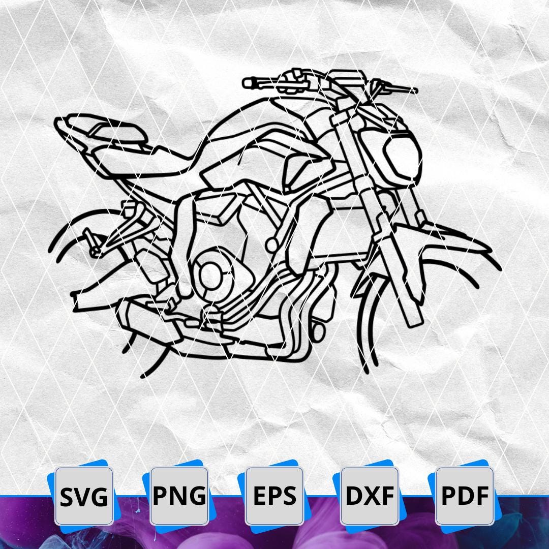 Yamaha MT-07 Motorcycle Svg/png/pdf/dxf/eps Lasercut - Etsy