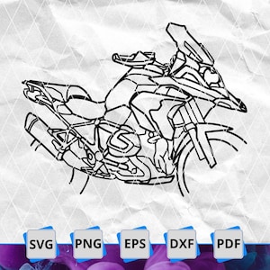 BMW R 1250 GS Moto SVG/PNG/Pdf/DXF/EPS LaserCut