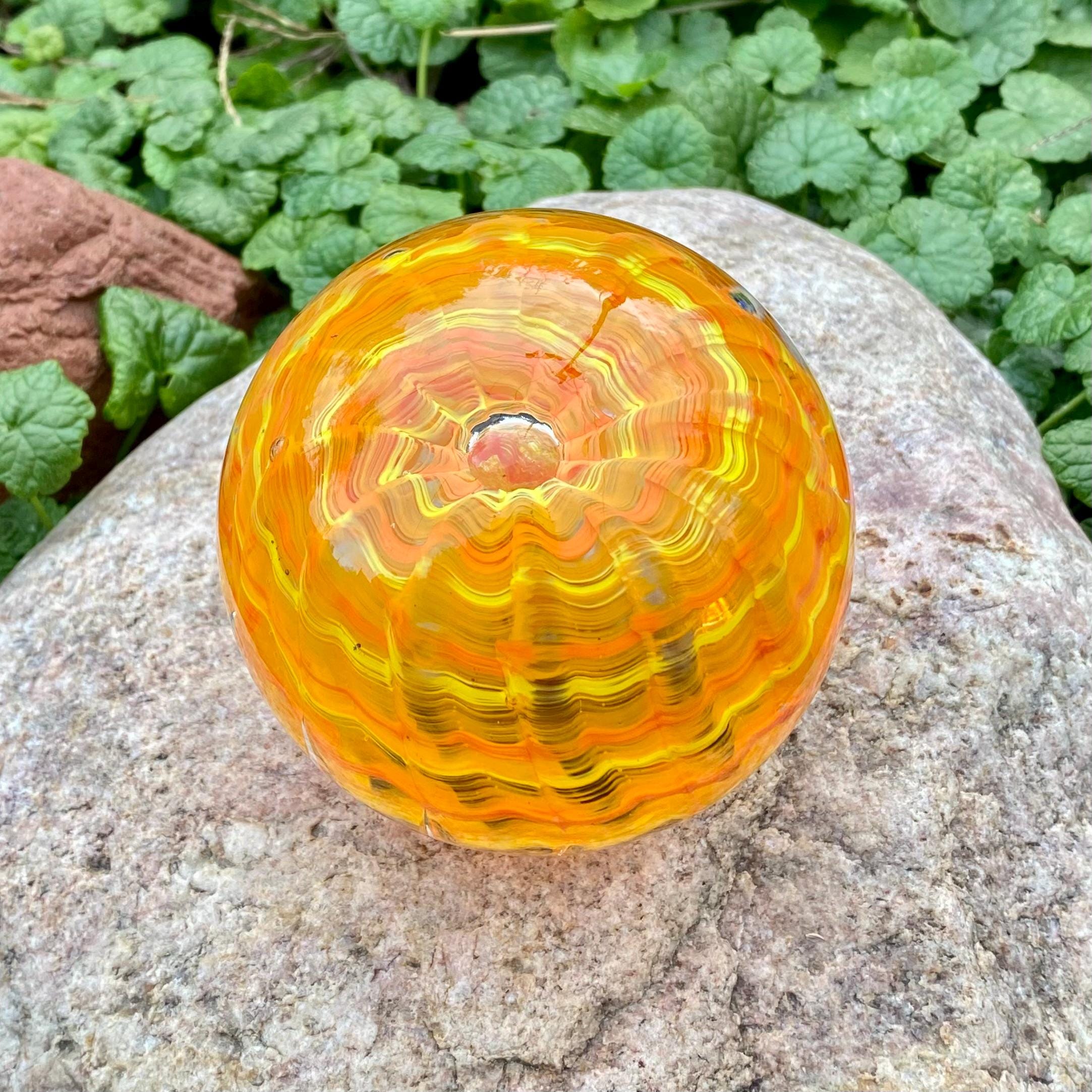 Handmade Memorial Glass Orb - Custom Remembrance Keepsake ...