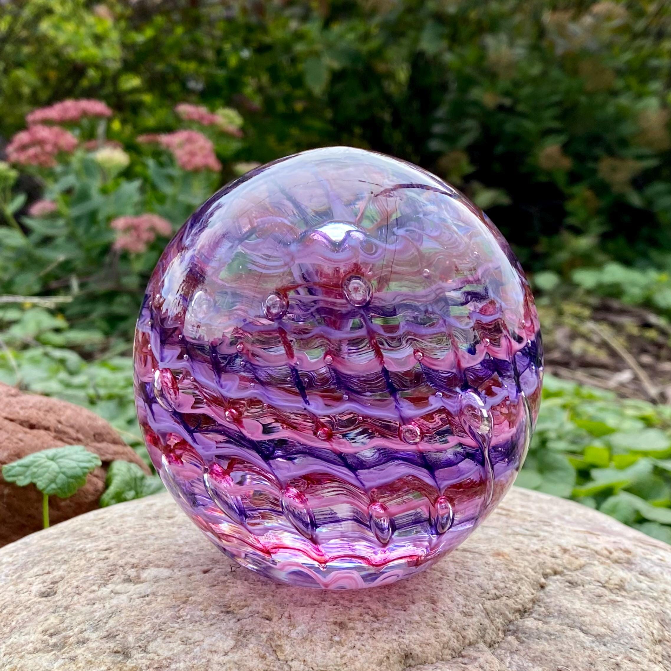Handmade Memorial Glass Orb - Custom Remembrance Keepsake ...