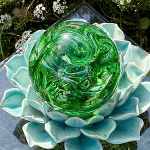 Ribbon Twist Glass Memorial - Choose Your Colors - Handcrafted Paperweight – Personalized Tribute -Made to Order