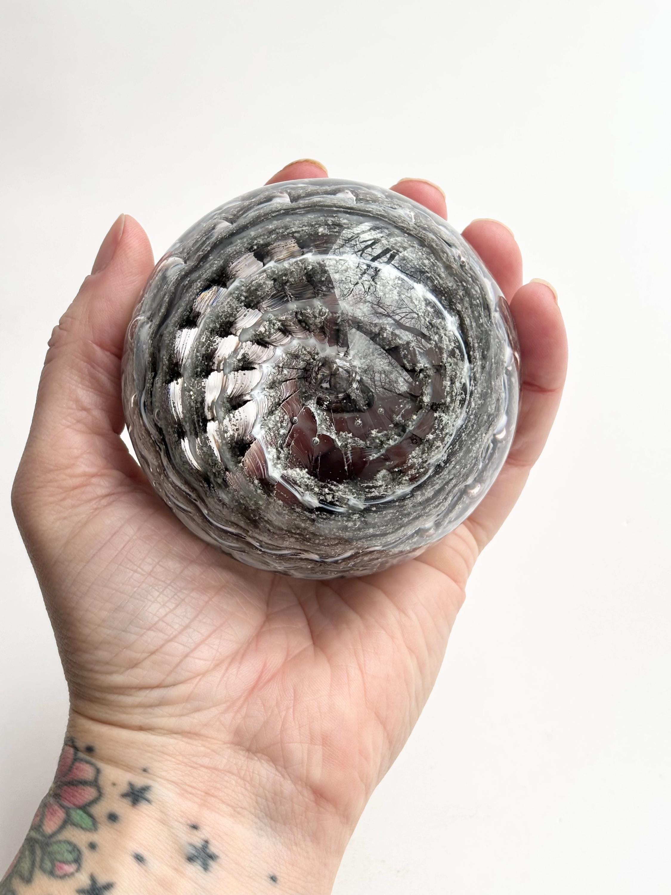 Handmade Memorial Glass Orb - Custom Remembrance Keepsake ...