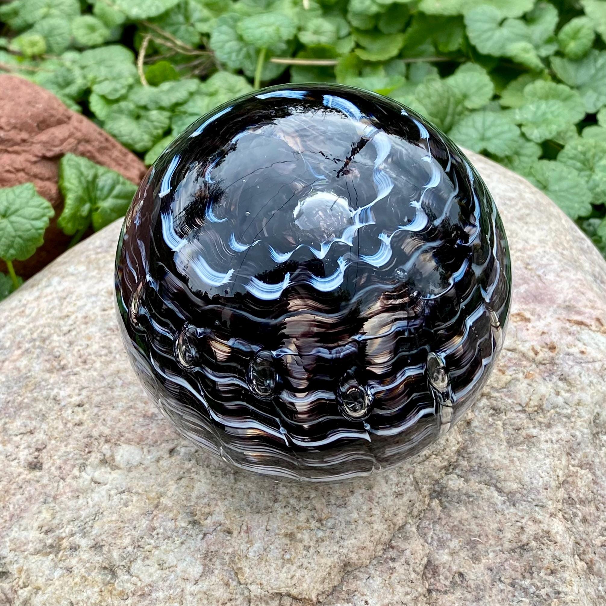 Handmade Memorial Glass Orb - Custom Remembrance Keepsake ...