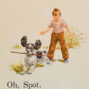 Funny Dick and Spot From Dick and Jane Books Poster