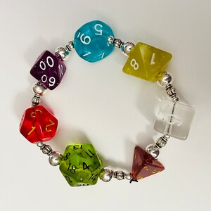 DND Die Bracelet #6 with Metal Beads