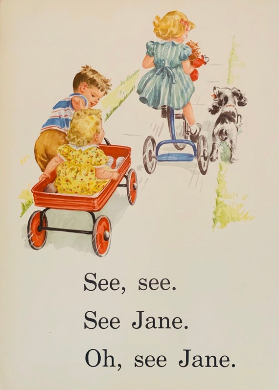 Sally Dick and Jane From Dick and Jane Books Poster | Etsy