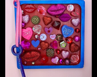 Retro and Romantic Sparkling Valentine’s Day Handmade “Chocolates” Jewels and Trinkets One of a Kind Version 1