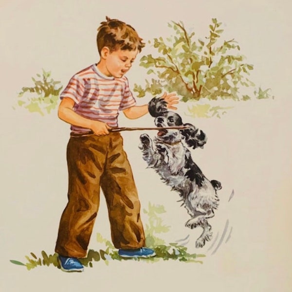 Jump Dick and Spot From Dick and Jane Books Poster