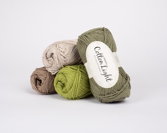 DROPS Cotton Light Garn, DK Worsted, weiche Baumwollmischung