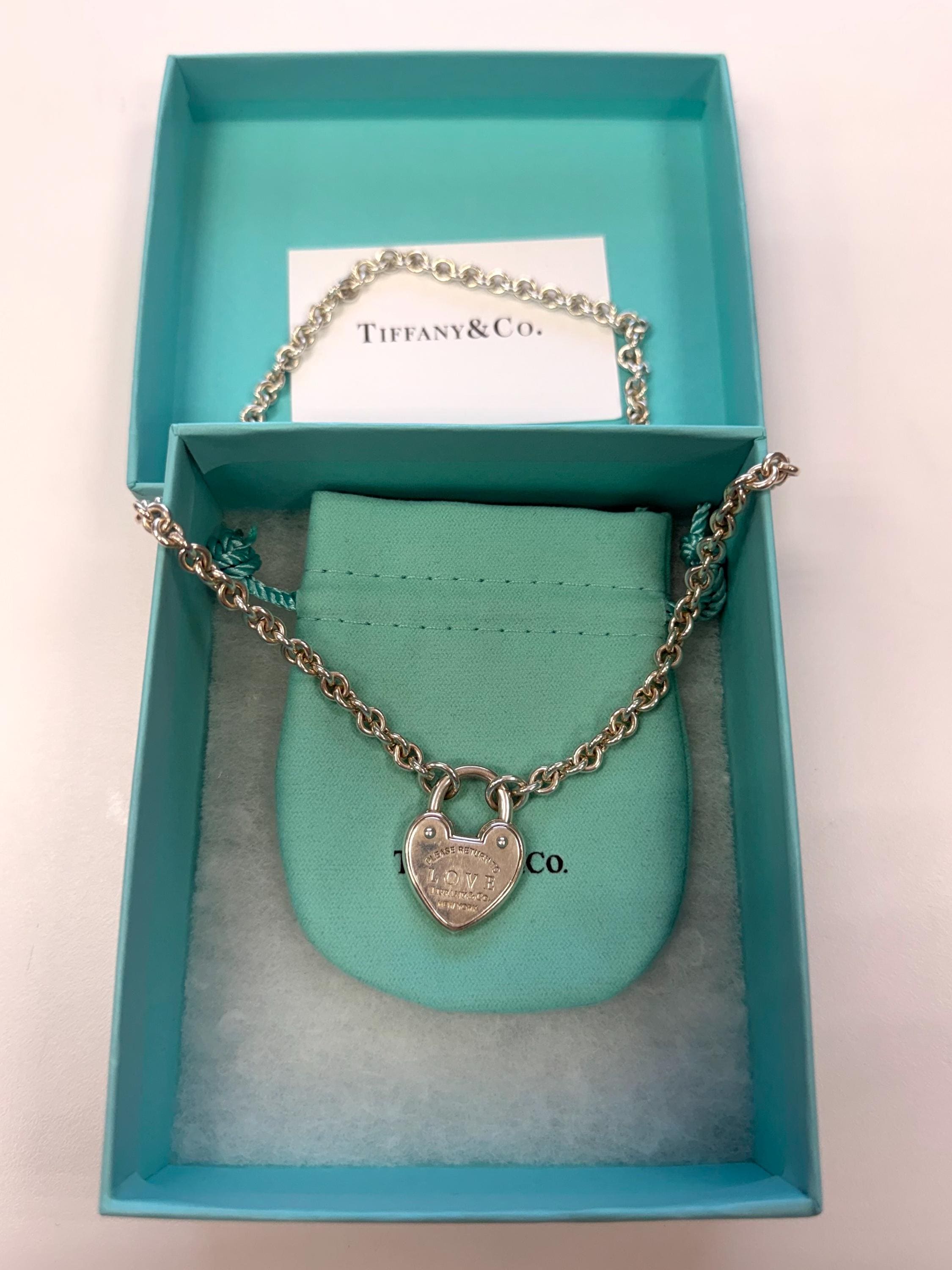 Tiffanys and co necklace heart lock - Etsy 日本
