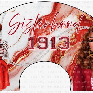 Clack Fan Red and White Sisterhood | Delta Sigma Theta | Sorority | Where them fans at | Boots on the ground | Trail Ride | Line Dancing