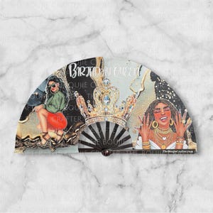 Clack Fan Birthday Queen | Boots on the ground | Where them fans at | Trail Ride | Line Dancing | Folding Hand Fan | Festival | Concert Fan