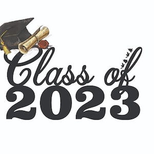 Adorno para tarta de graduación SVG, Clase de 2023 SVG, Archivo digital de birrete de graduación, Archivo de corte de silueta de Cricut