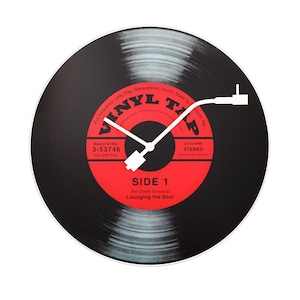 Vinyl Record Wall Clock: Retro Album Art, Battery Operated, 17-Inch