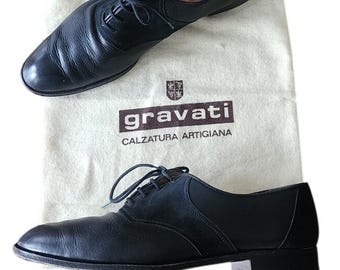 Copied - Vintage GRAVATI Damen Derby Schuhe Schwarz Schnür Oxfords Wildleder 10 1/2 N