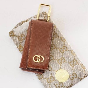 Authentic GUCCI GG Monogram Keychain Wallet W/ Dust Bag & Original Gift Box