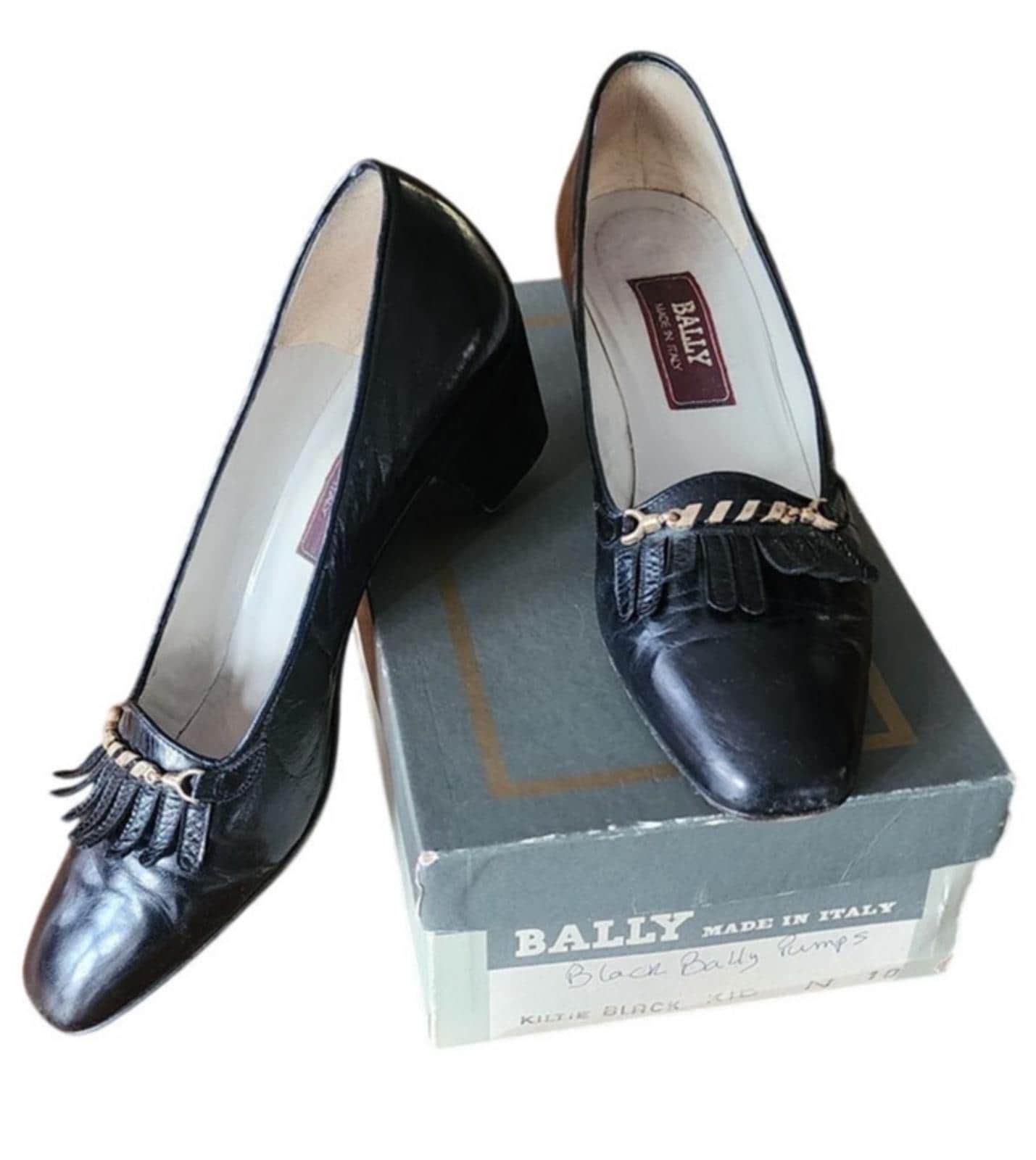 BALLY Made in Italy Vintage Brogues Detail Kiltie Loafers in Black Size 12 D Vintage Bally Loafers - Etsy main image 4