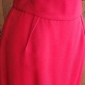 Vintage 90s Thierry Mugler Skirt Red Wool image 6