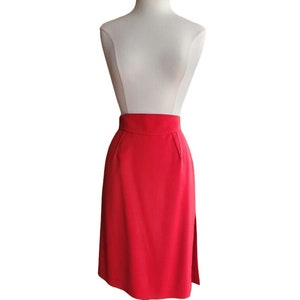 Vintage 90s Thierry Mugler Skirt Red Wool image 3