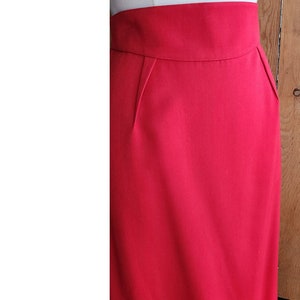 Vintage 90s Thierry Mugler Skirt Red Wool image 4