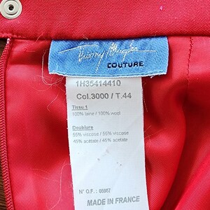 Vintage 90s Thierry Mugler Skirt Red Wool image 10