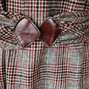 Vintage 70s Plaid Dress Pendleton Sleeveless Belted Brown Tartan image 8