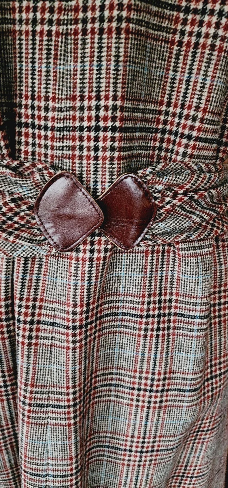 Vintage 70s Plaid Dress Pendleton Sleeveless Belted Brown Tartan image 8