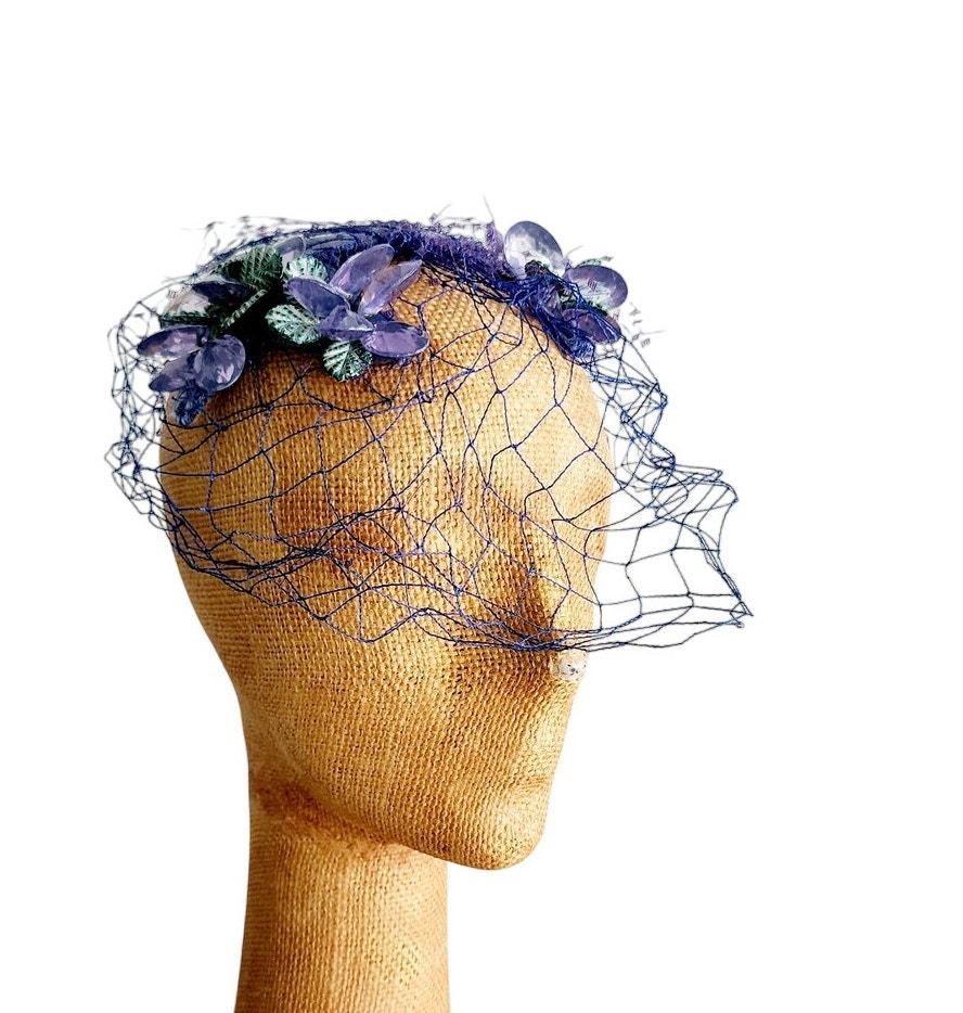 **VINTAGE**BES-BEN FASCINATOR!!!!! Vintage 1950s Bes-Ben Hat in Brown Velvet – RareJule Vintage main image 4