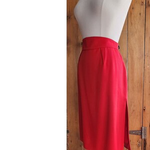Vintage 90s Thierry Mugler Skirt Red Wool image 7