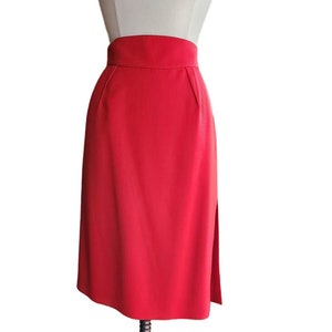 Vintage 90s Thierry Mugler Skirt Red Wool image 1